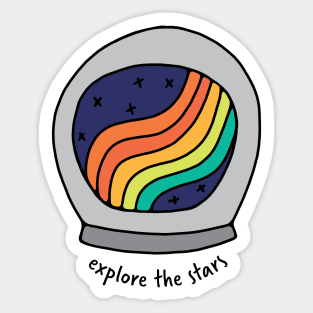 Explore the Stars Astronaut Helmet Sticker